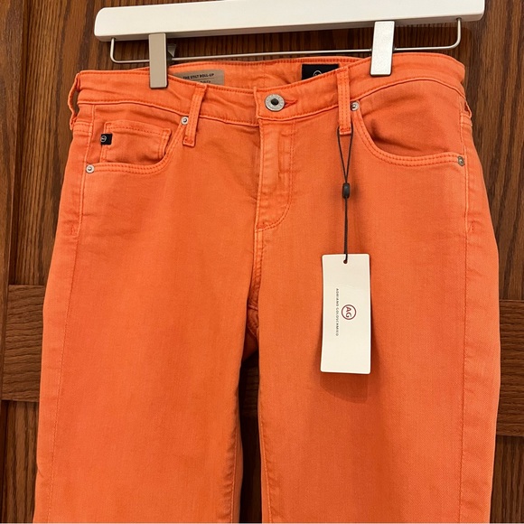 Adriano Goldschmied Stilt Roll-Up Papaya Jeans 27 NWT - Picture 6 of 13